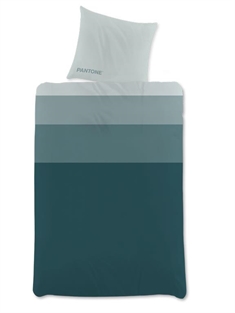 Bomuldssatin sengetøj - 140x220 cm - Pantone grøn - Blødt sengesæt fra Pantone